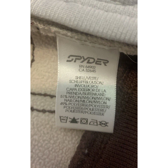 Spyder Jacket Womens 8 Red Houndstooth Fleece Lined Lightweight Nylon Coat - Picture 14 of 16